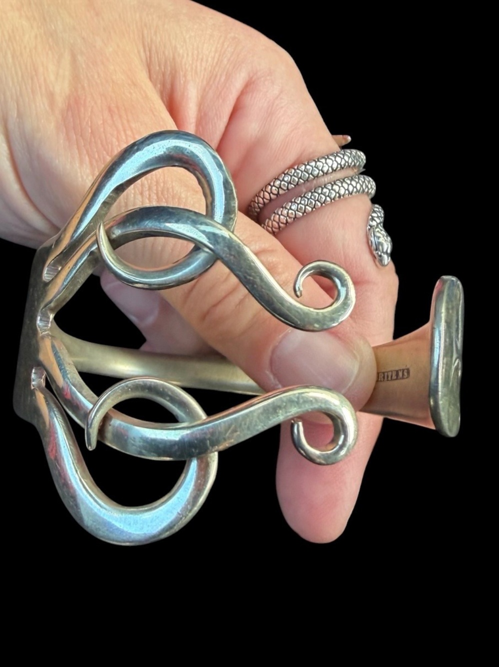 Vintage Silver Plated Fork Bangle Bracelet Handmade Jewellery
